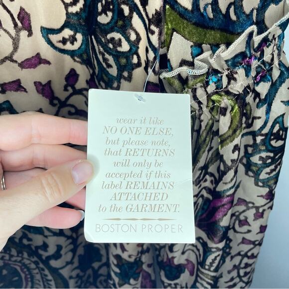 NWT New Alexia Admor Velvet Burnout Patterned Boho Tunic Dress Size S - Picture 6 of 9